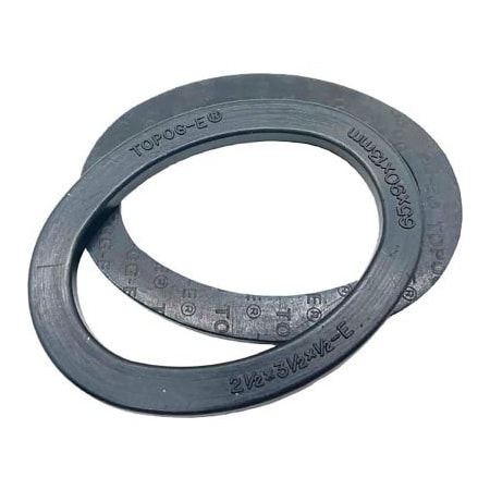 TOPOG-E Series 180 Handhole Gasket, 4in X 6in X 5/8in, Black Rubber, Elliptical, 2 Pack